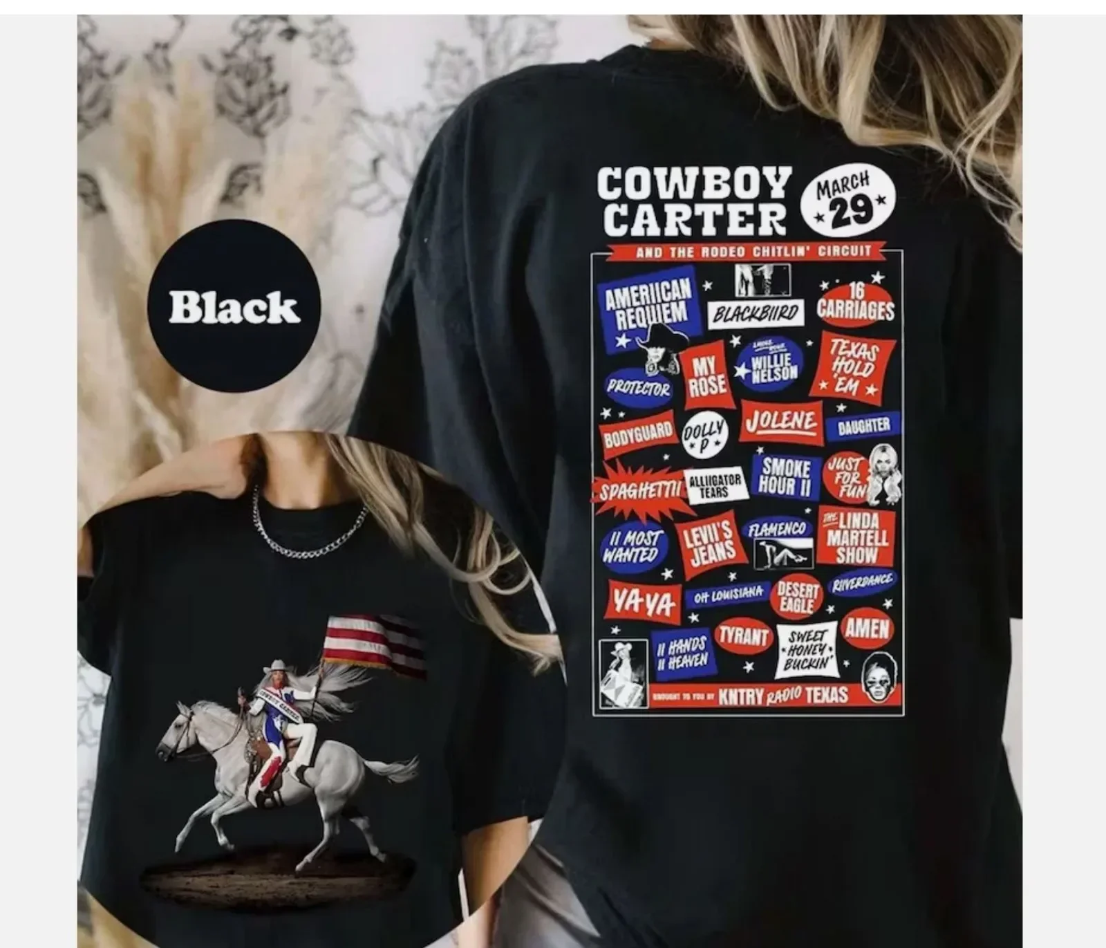 Cowboy Carter T-Shirt, Beyoncé Rodeo Tour 2025 Merch