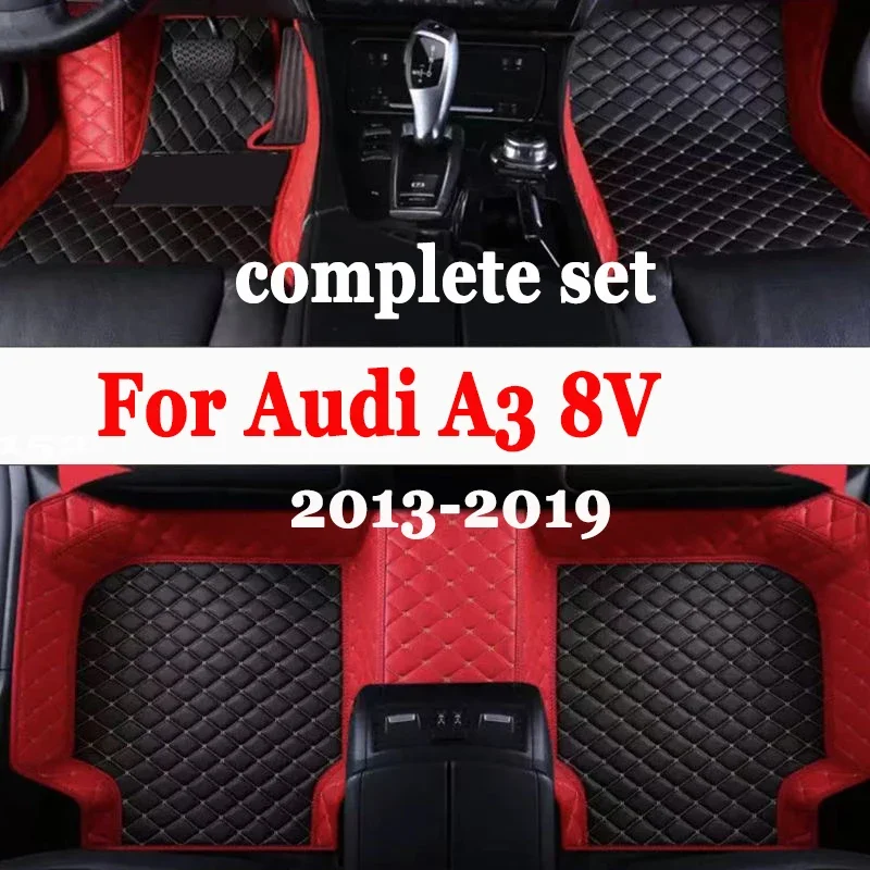 Tappetini auto per Audi A3 8V Sportback 2013 ~ 2019 tappeto impermeabile Anti Dirt Pad tappetino in pelle di lusso accessori auto 2014