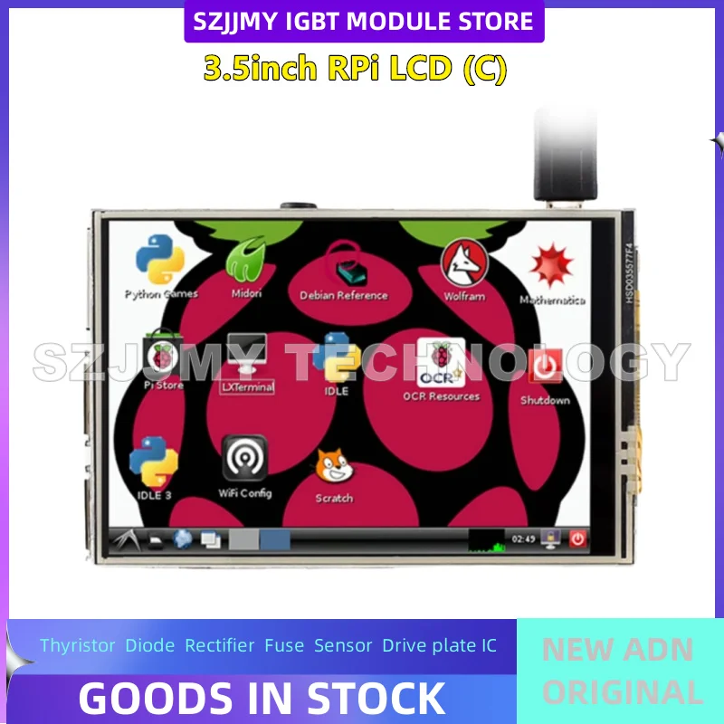 

Raspberry Pi 4th generation B-type 3.5-inch resistive touch screen high-definition display, high-speed SPI signal transmission