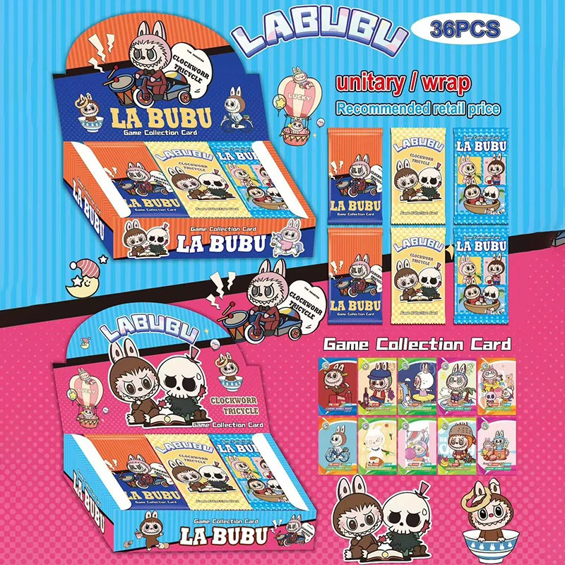 

Trendy Labubuu Collection Card Shiny Cute Stitch Card Games Anime Dragon Ball One Piece Battle Cards for Children's Gift Toys