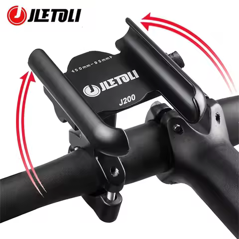 JLETOLI Aluminum Alloy Bike Phone Holder 360 Degree Rotation Bicycle Phone Holder Non-slip Cycling Phone Stand