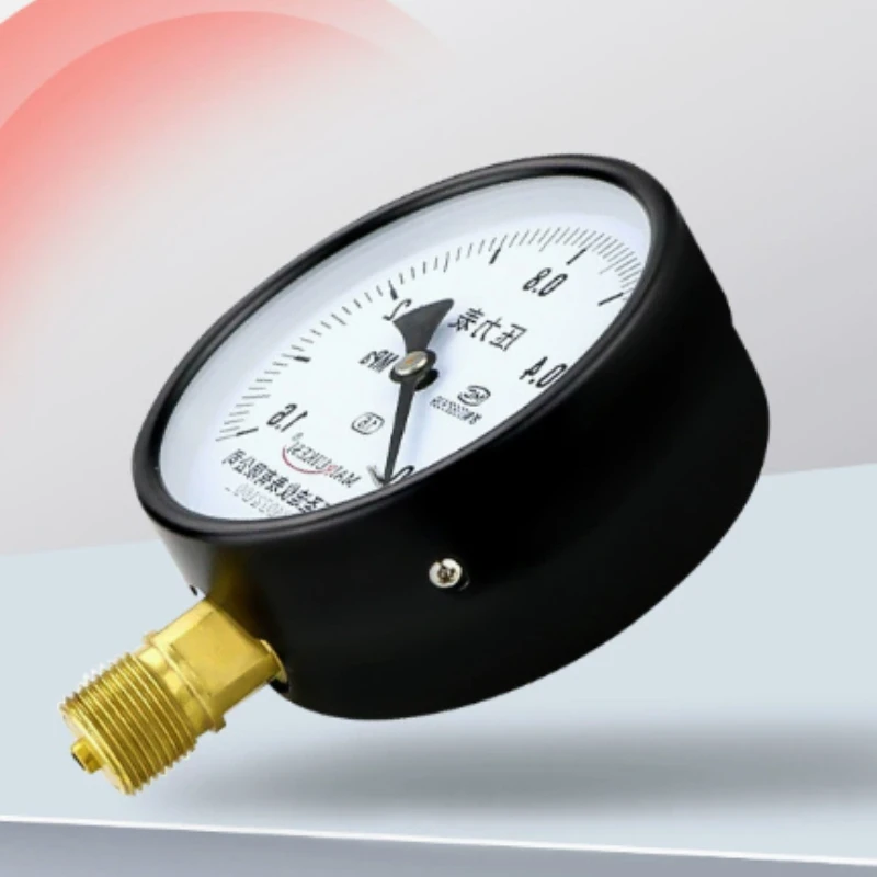 Radial Vacuum Pressure Gauge with Standard M20x1.5 Thread for Water Air Oil Hydraulic Systems Y100 Stainless Steel General