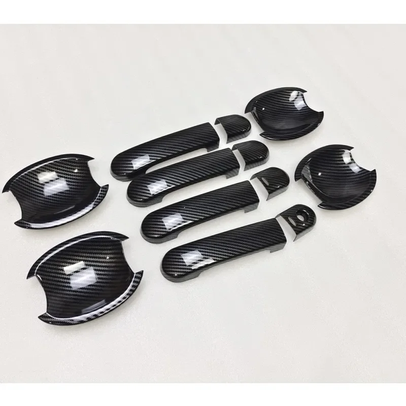 For 2005-2010 Nissan Versa Tiida Latio Carbon Fiber Chrome Car Door Handle Cover Decor Trim Styling Accessories