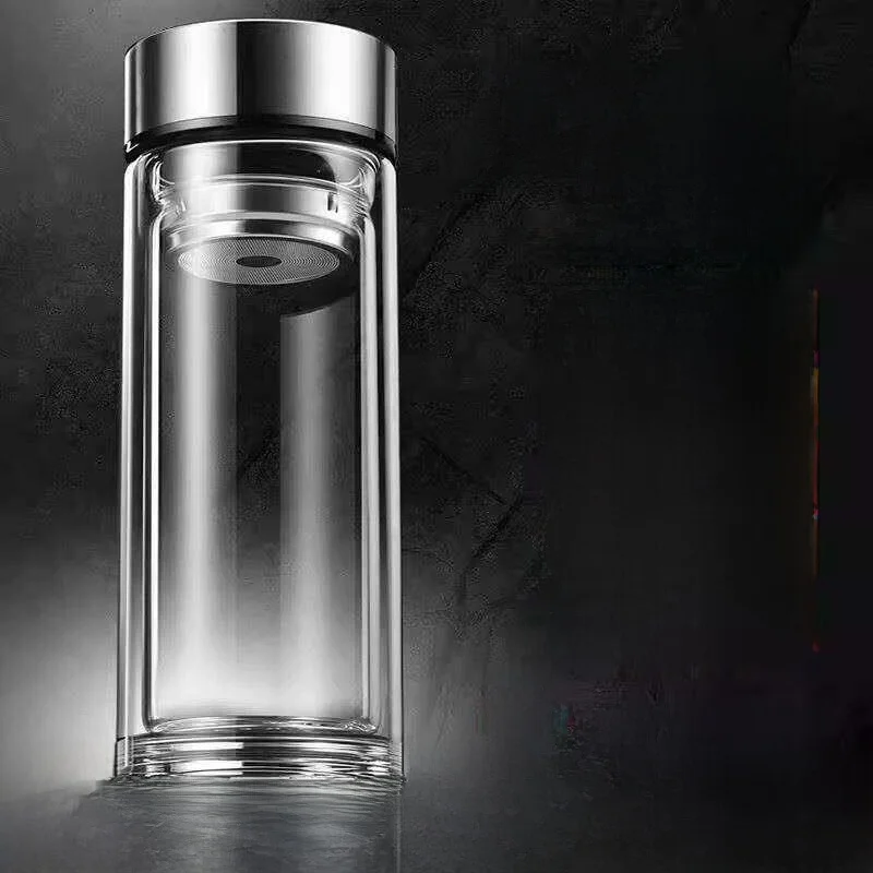 Shatterproof Tempered Glass Cup Large Capacity Tea Water Separation Cup Anti-Fall High-Temperature Resistant Borosilicate Wat...