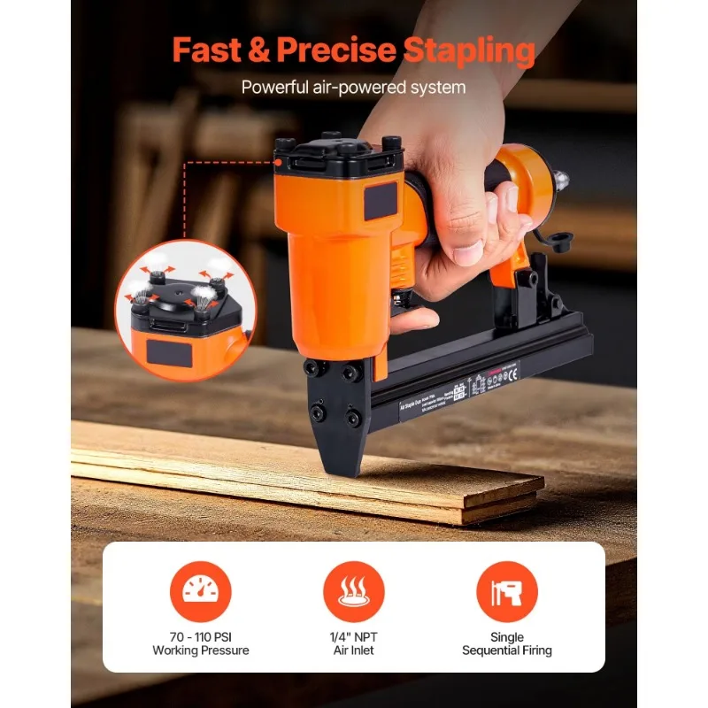 Pneumatic Cushion Stapler 71 Series Thin Thread Nails, Stapling Gun