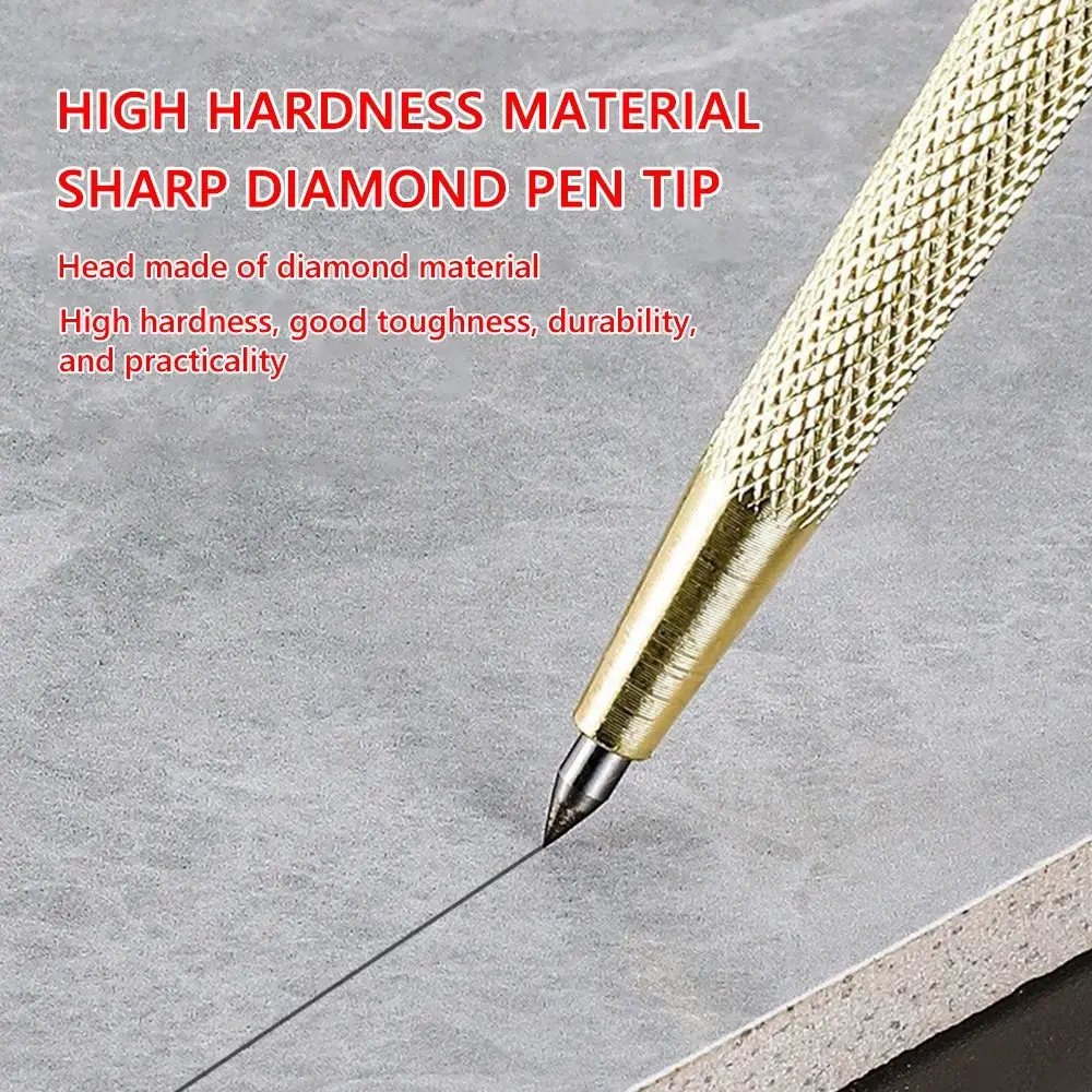 2Pcs Diamond Glass Steel Alloy Marking Pen Carbide Nib Separation Carbide Scriber Marker Marking Needle Stylus Pen