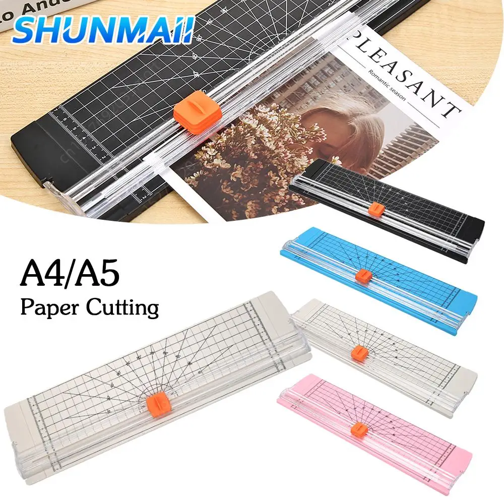 A4/A5 Paper Cutting Guillotine Paper Cutter with Pull-out Ruler Sliding Convenient for Craft Photo Trimmers Scrapbook Cutting