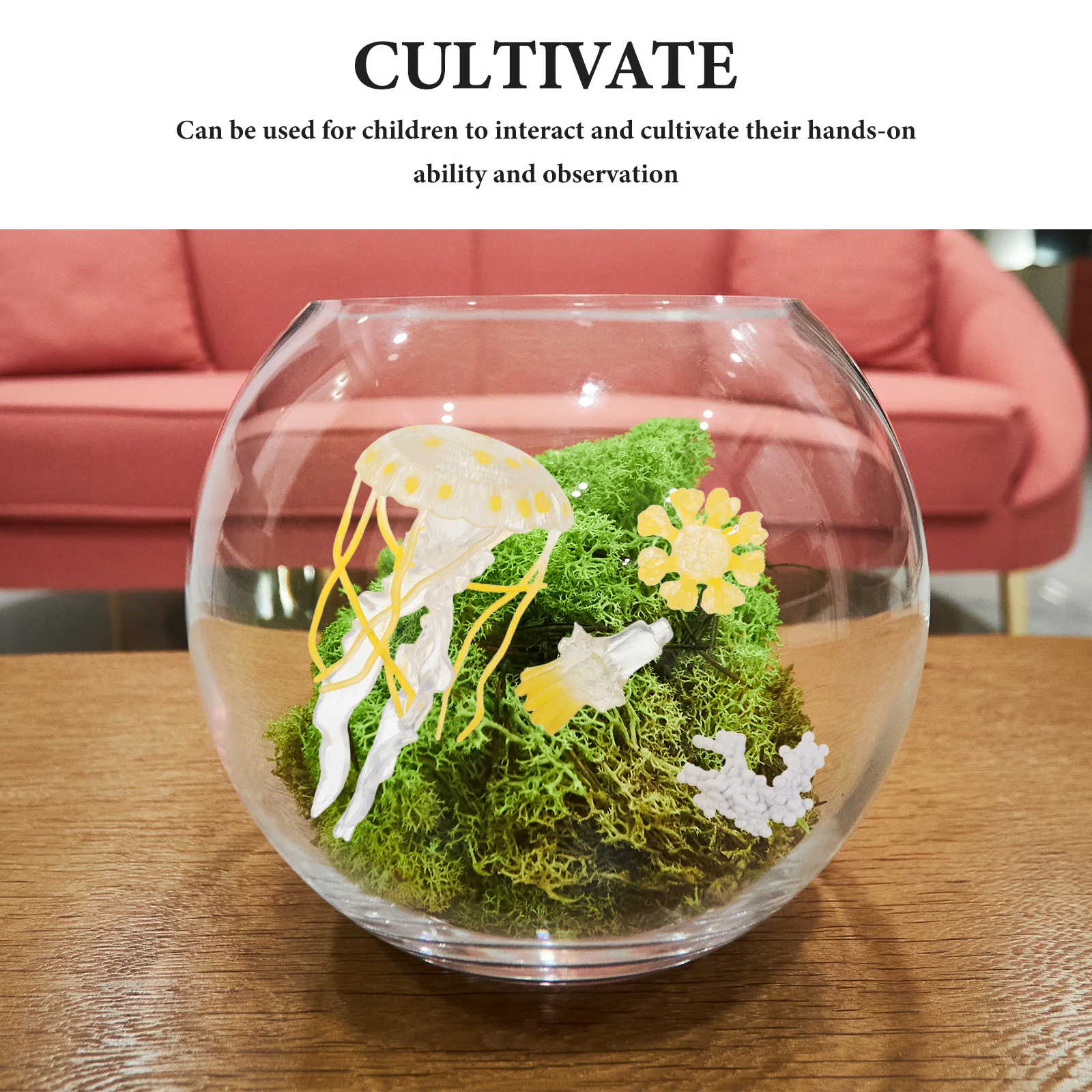 مجموعة واحدة من شخصيات حيوانات البحر الصغيرة، مجموعة تعليم دورة الحياة، حيوانات بحرية لتعلم ما قبل المدرسة للأطفال، لعبة التنمية المعرفية