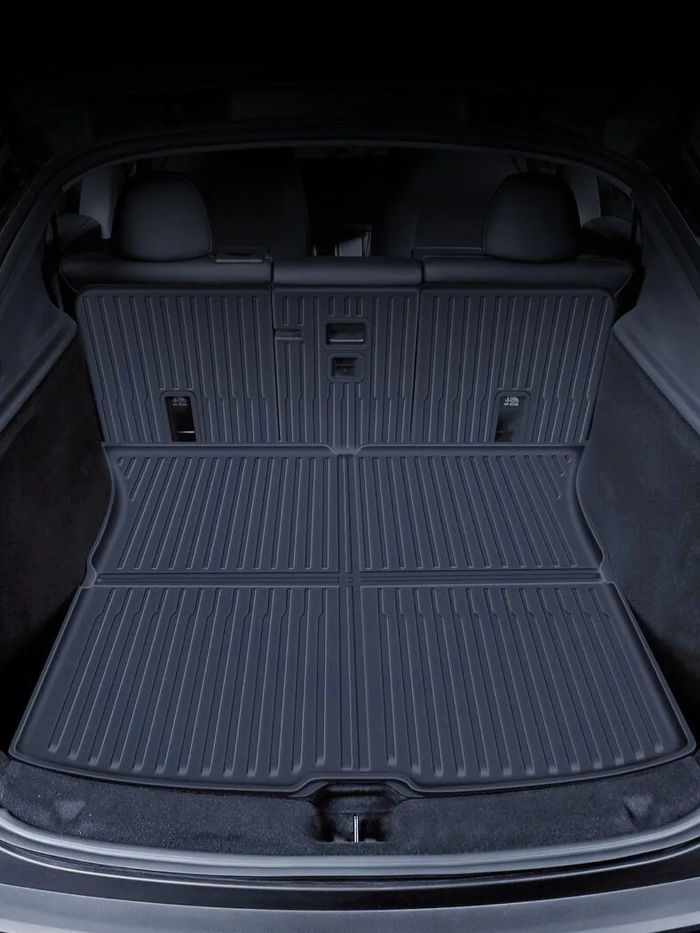 Für Tesla Model 3 2026 2025 2024 Vorder- und Heckkofferraummatte Rücksitz-Rückenlehnen-Schutzauflagen Kofferraumauskleidung Anti-Schmutz-Matte Zubehör