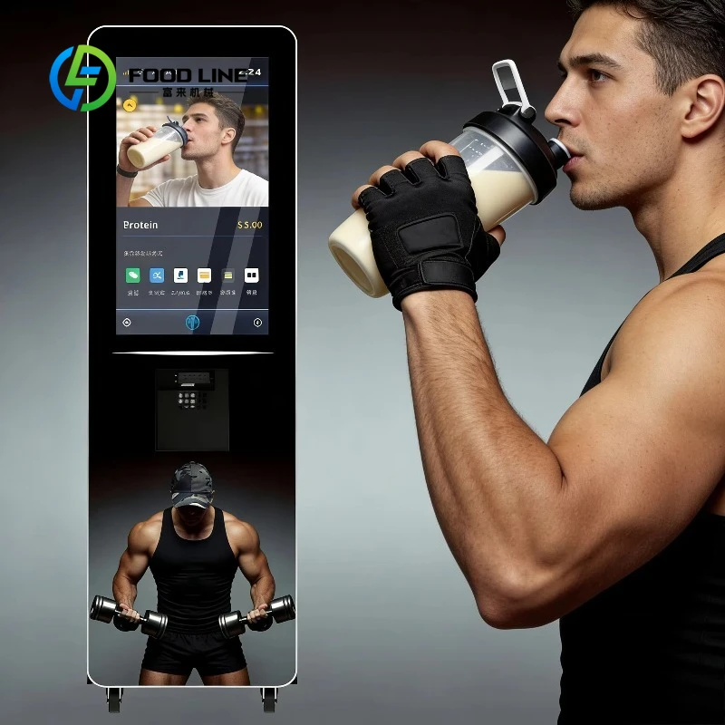 Customized size Automatic Fitness Protein Powder Drink Protein Shake Vending Machine Gym