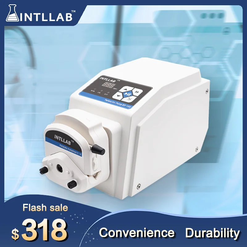 

INTLLAB Peristaltic Pump with Step Motor 110-240V, High Accuracy/Precision, High Flow Rate, BT100J/YZ15