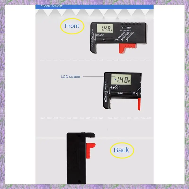 

A63K-3X BT-168D Battery Tester Digital Battery Tester Battery Capacity Tester BT168D Tester For AA/AAA/C/D/9V/1.5V Battery