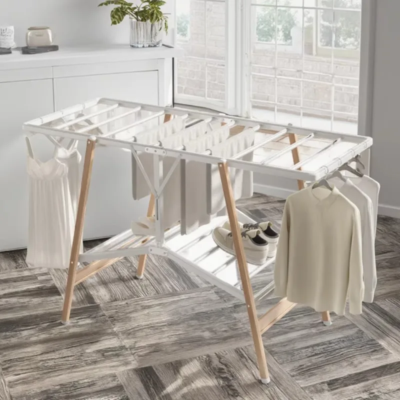 

Foldable drying racks for drying racks, indoor/outdoor drying racks with height-adjustable wings