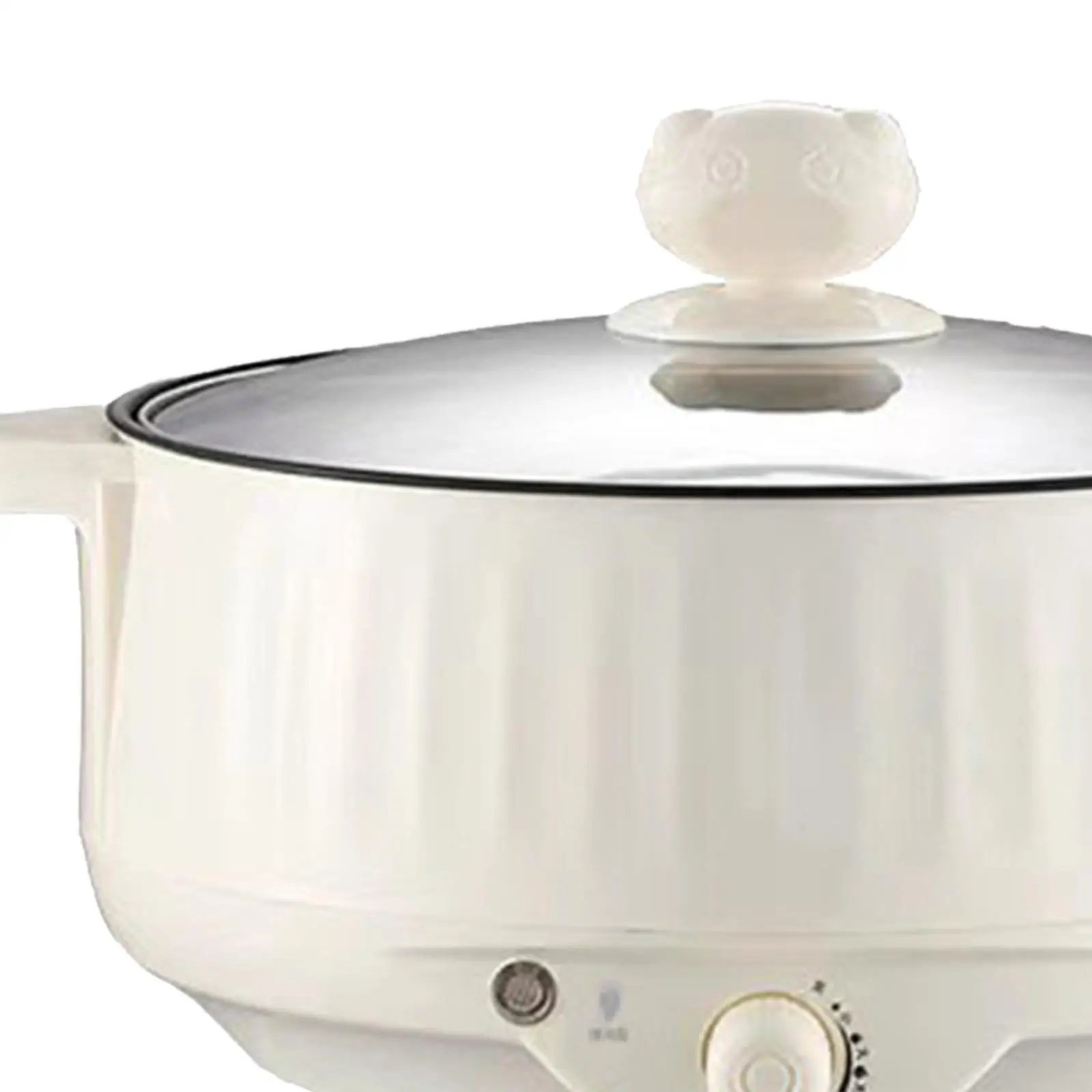 ทําอาหารไฟฟ้าหม้อ Nonstick 1.7L สแตนเลสสตีลมัลติฟังก์ชั่น 3 เกียร์กระทะไฟฟ้าสําหรับก๋วยเตี๋ยว Ramen โจ๊กไข่