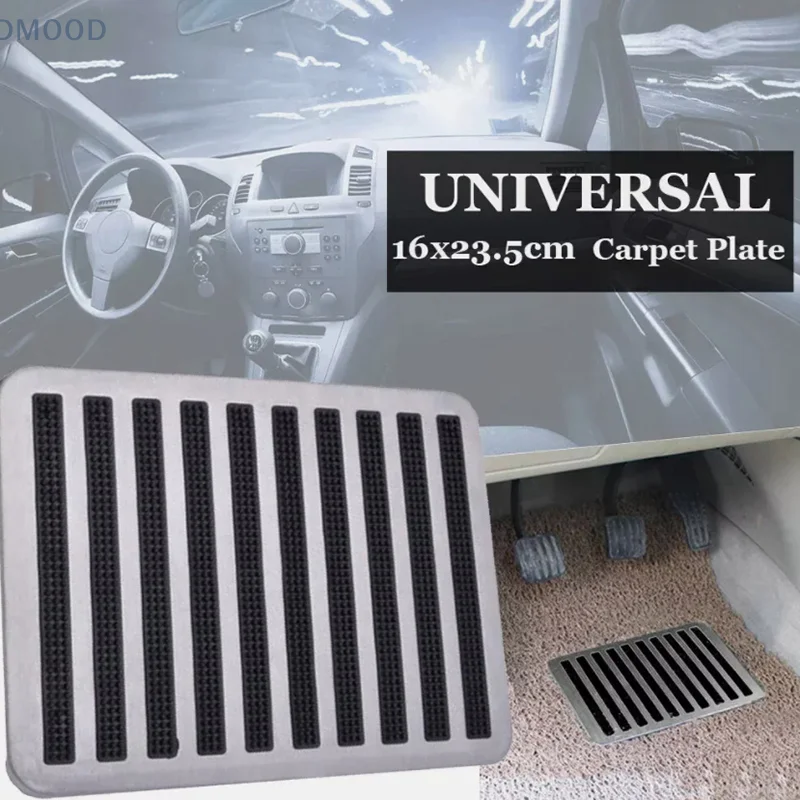 

Car Foot Pedal Pad Universal Car Auto Floor Carpet Mat Patch Anti-slip Steel Plate 23.5X16cm For Car Silk Circle Foot Mats