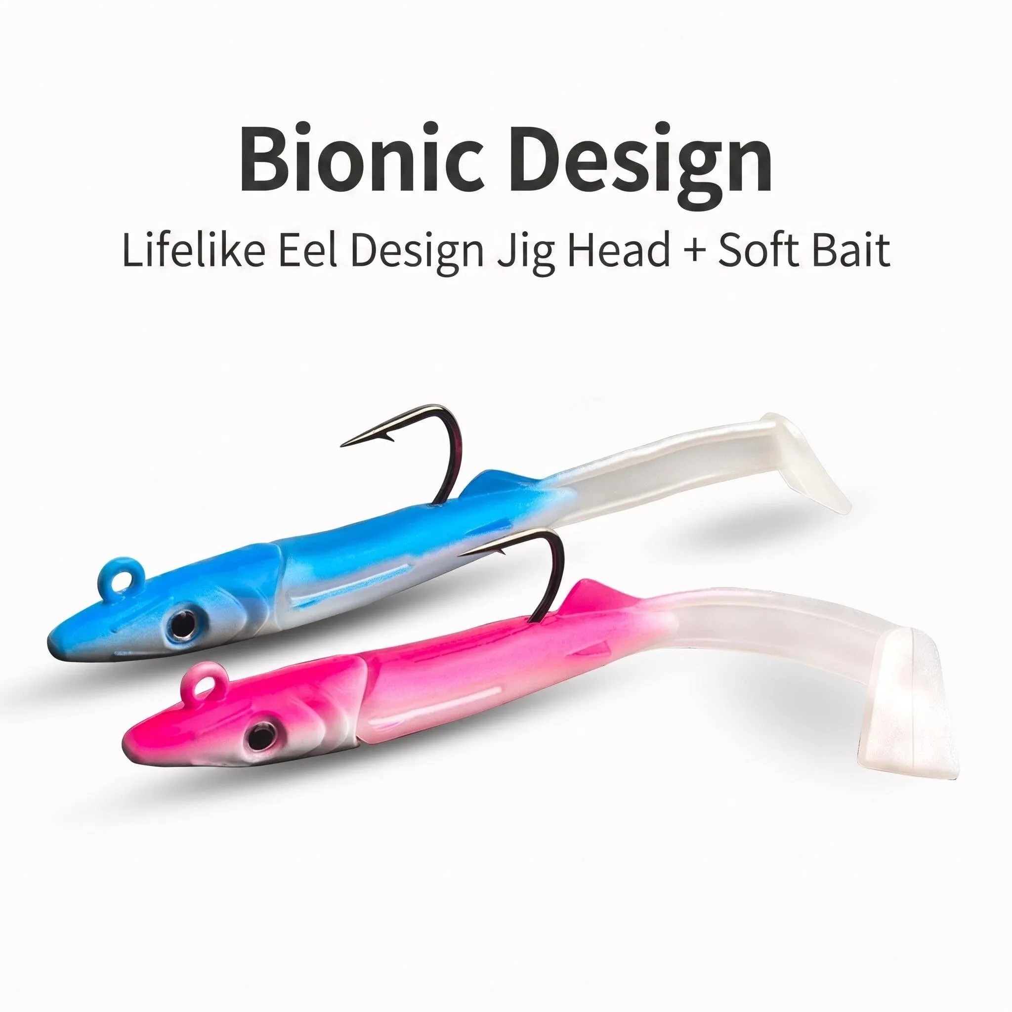 Hybrid-Weichköder-Haken, Sandeel-Weichköder für Hecht, künstlicher Metall-Jig, Schleppköder 4,5g, 8,5g, 11,5g, 20g – Detail 3