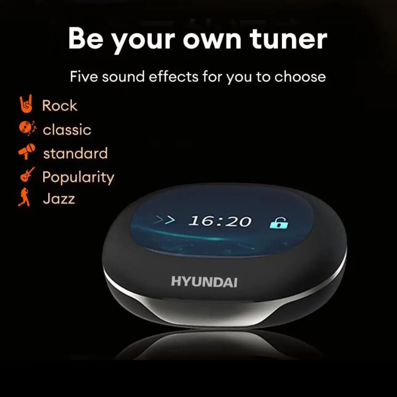 Choice HYUNDAl OpenAir Pro AI  OWS Headphones 100+ languages Translation Earphones Stereo Touch Display Multi Earbuds ENC Call