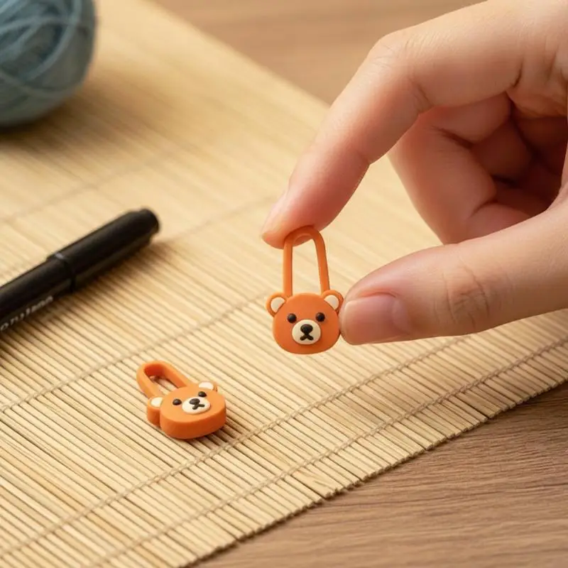 10PCS/20PCS Bear Shaped Markers Cute Cartoon Knitting Pins Plastic Crochet Counting Positioning Tools For Sweater Knitting