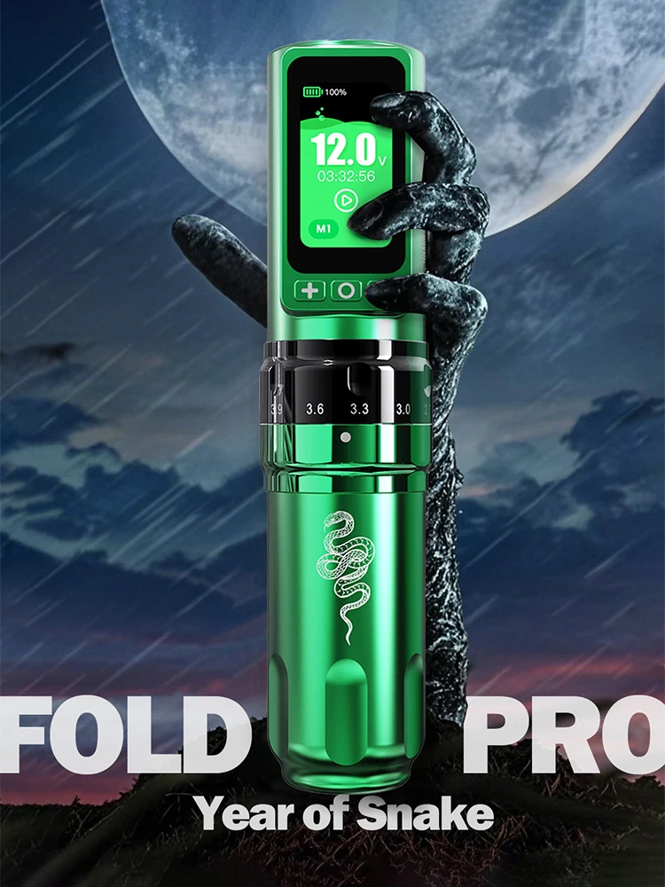 Dragonhawk Fold Pro Jaar van de Slang Volledige Draadloze Tatoeëerkit 7 Slagen 2 Batterijen Nadelcartridges voor Lichaamskunstenaar - afbeelding 2