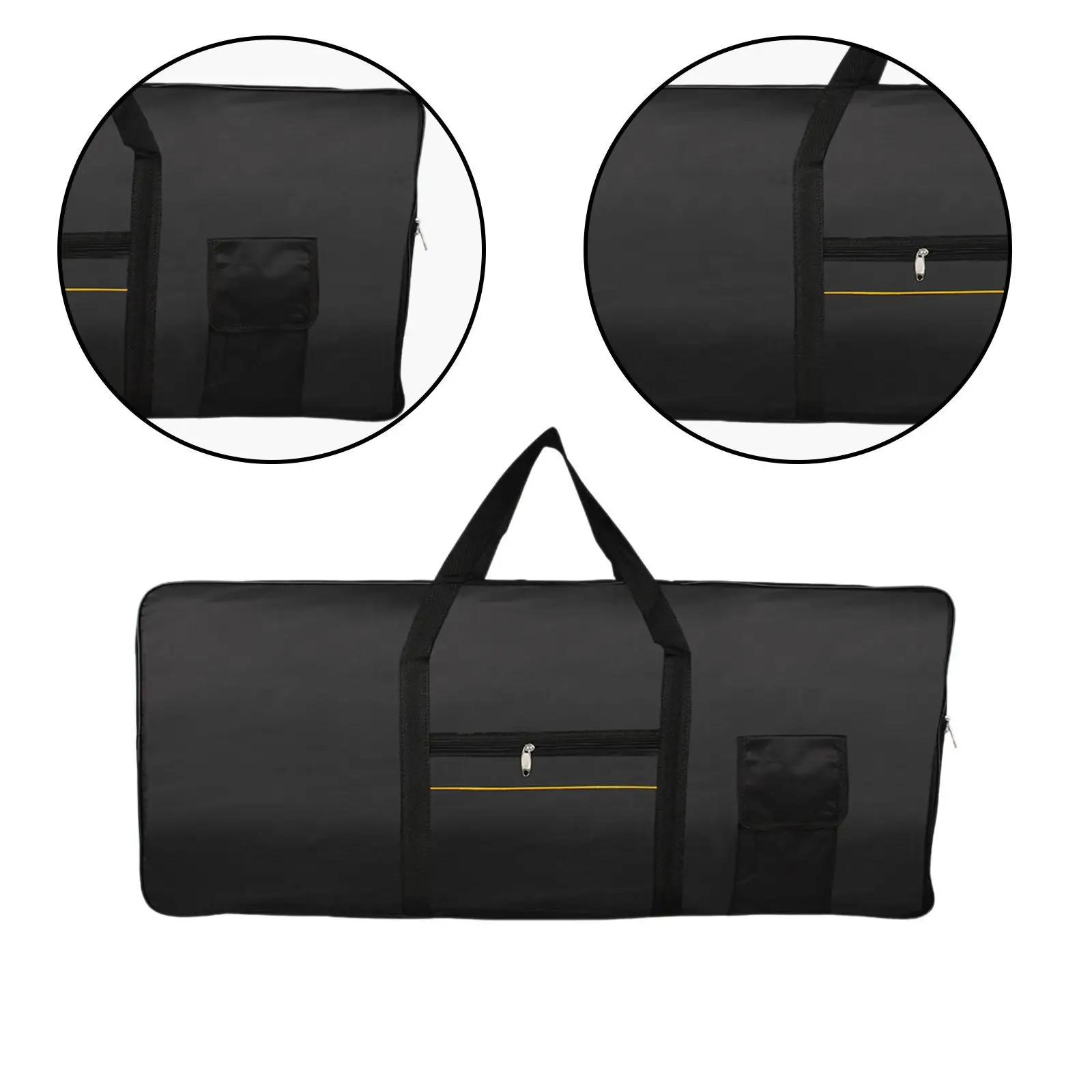 Funda blanda para teclado electrónico, portátil, para viajes al aire libre, con asa, 88 teclado, bolsa para teclado, funda para teclado