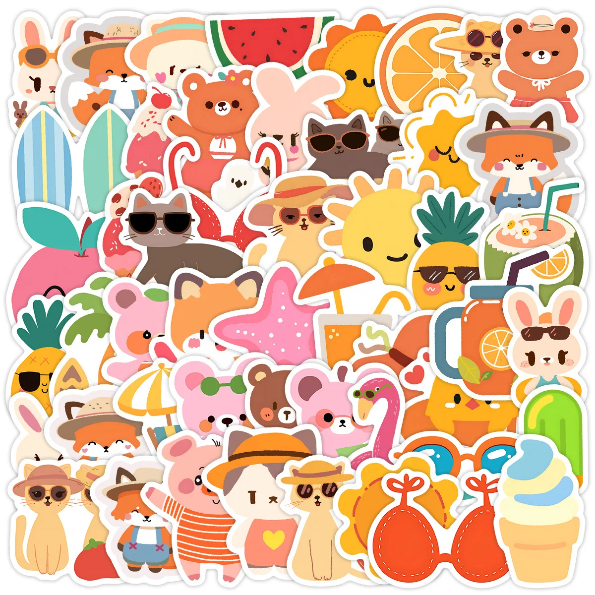 

10/30/50PCS Zoo Stickers Cartoon Cute Funny Graffiti Waterproof Decal Kids Toy DIY Scooter Suitcase Scrapbook Laptop Guitar Bike