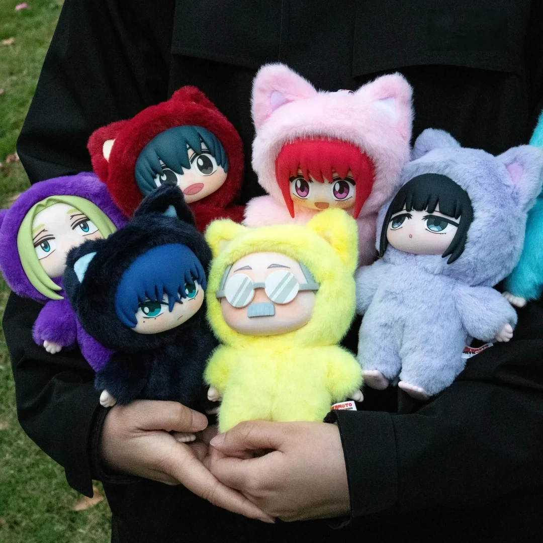 EAKI Sakamoto Days Cat Paradise Plüsch-Blindbox: Süße Katzen-Hoodie-Anime-Puppe, Desktop-Sammlerstück, Überraschungsgeschenk