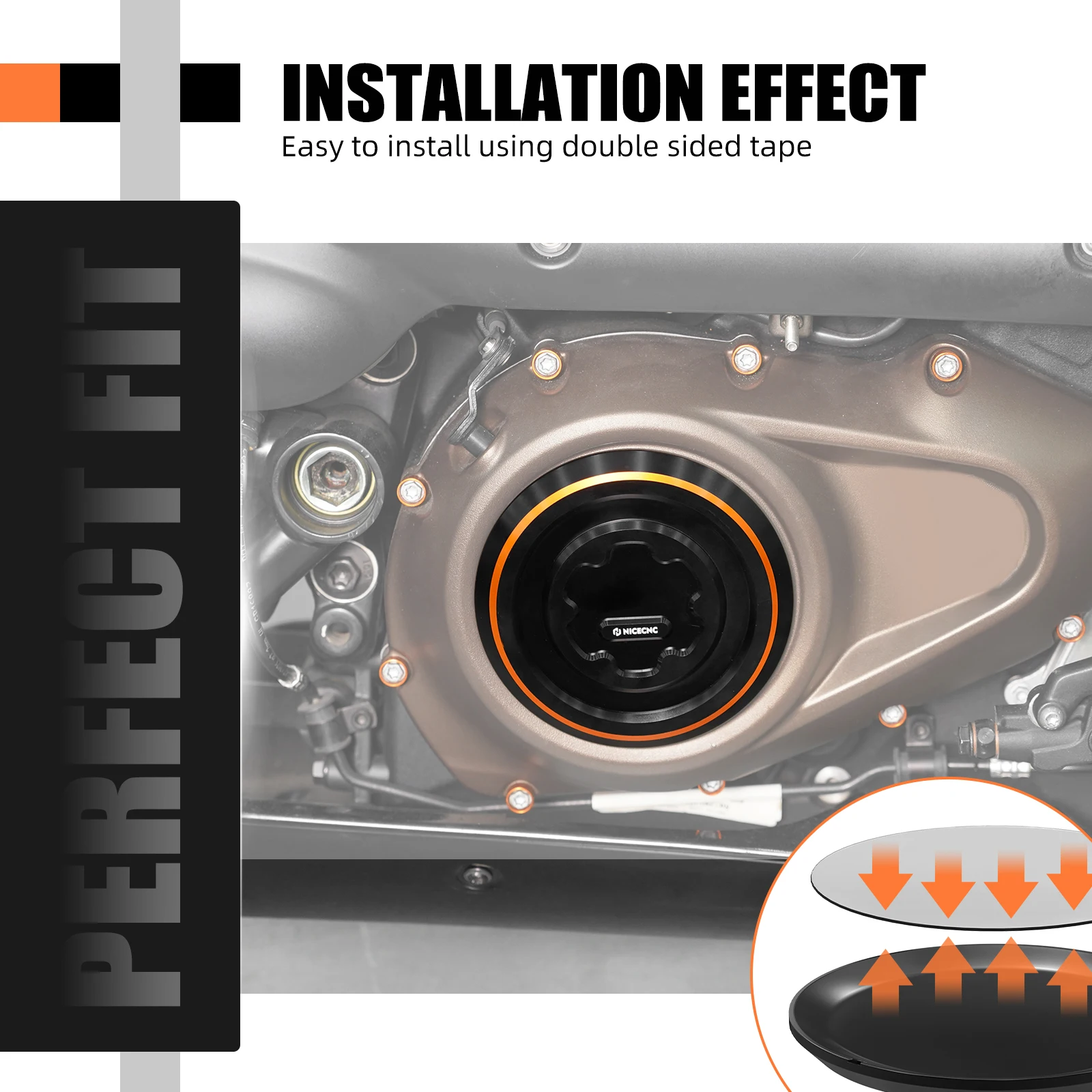 ฝาครอบปลั๊กไดชาร์จแบบใส สำหรับรถฮาร์เลย์ สปอร์ตสเตอร์ เอส RH1250S ปี 2021-2024 ฝาครอบคลัตช์ด้านขวา ไนท์สเตอร์ RH975 แพนอเมริกา