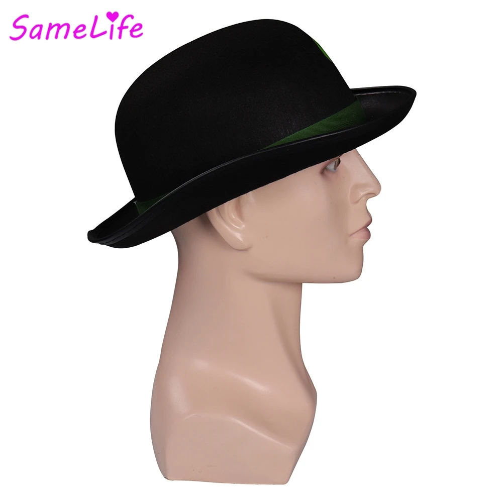 Wholesale Movie Super Villain Riddler Hat Cosplay Costume Accessories Cap With Printed Halloween Men Fancy Dress Up Party Gifts view 5