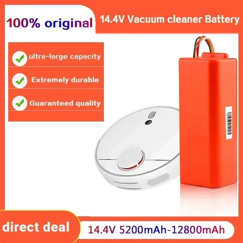 

Vacuum Cleaner Battery Replacement for Xiaomi Roborock S50 S51 S55 T60 E352-00 S502-00 C10 E20 E35 14.4V12800mAh SC Batteries