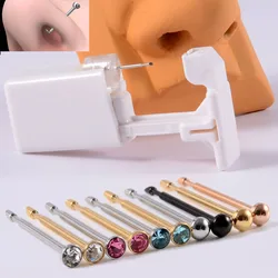 1 Unit Disposable Safe Sterile Piercing Unit For Gem Nose Studs New Generation More Safe Nose Piercing Gun Piercer Machine Kit