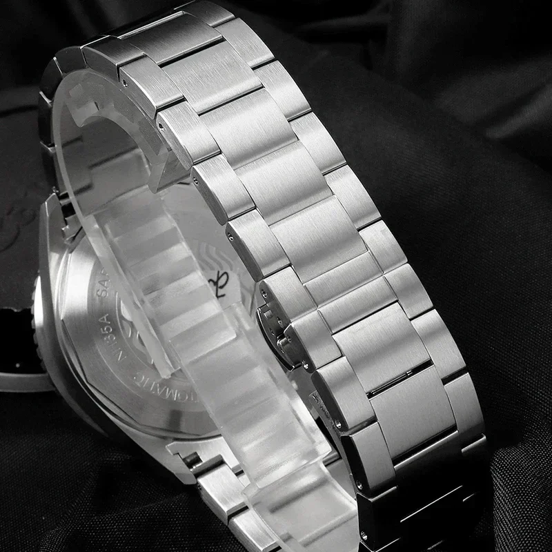 Cronos 50-Fathoms Watch For Men C3 Luminous Convex Nail Automatic NH35 Movement 200M Waterproof Resistant Rotating Ceramic Bezel