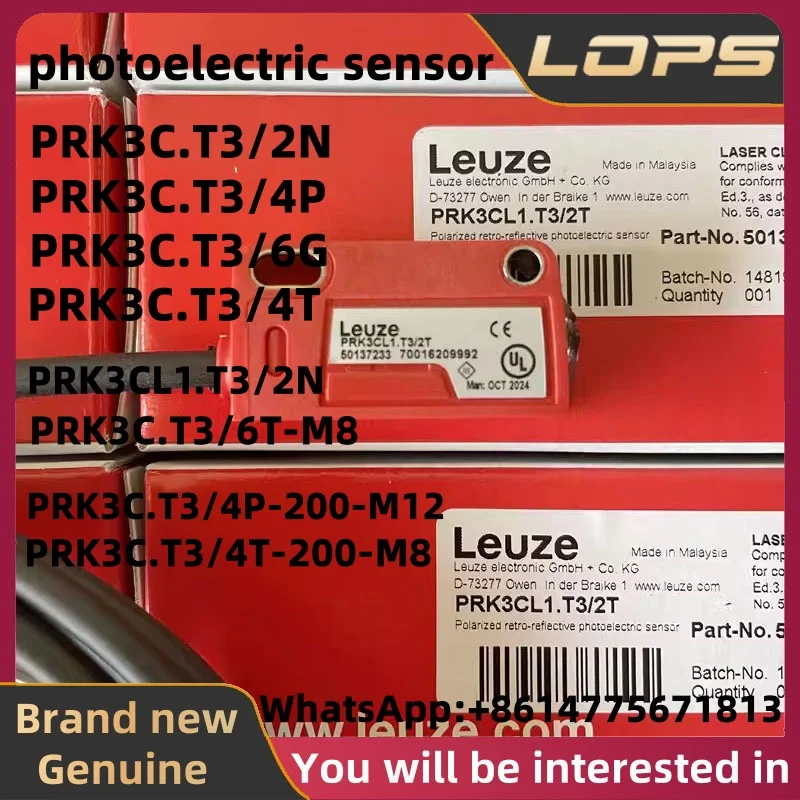 

PRK3C.T3/2N PRK3C.T3/6G PRK3C.T3/6T-M8 LEUZE Новые оригинальные фотоэлектрические датчики, в наличии, обращайтесь за консультацией