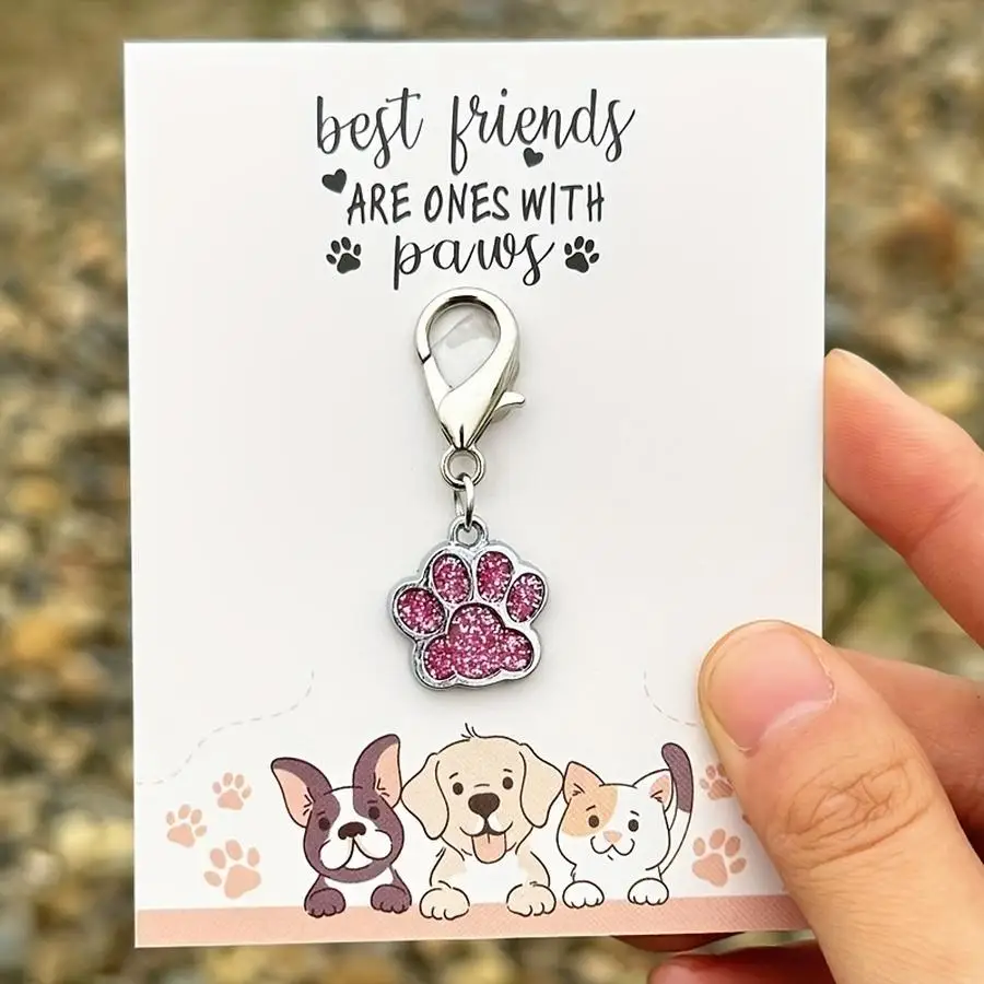 1/5/10/20/50/100pcs The Best Friend Is a Person with Claws, a Charm Featuring The Charm of Dog And Cat Paws, a Perfect Gift for