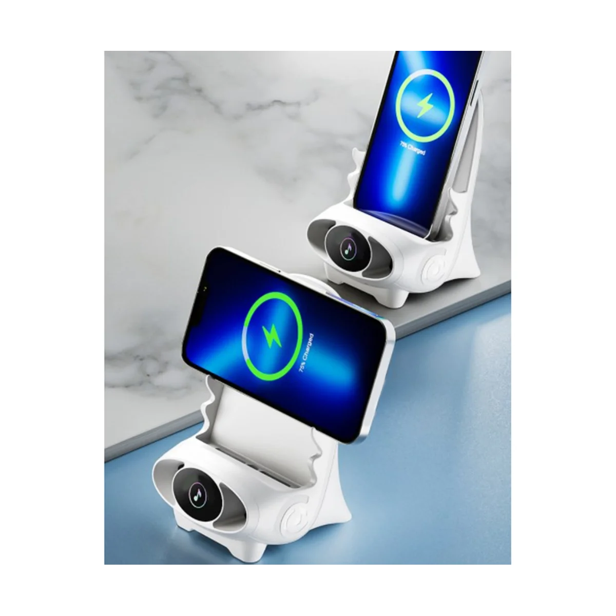 حامل كرسي شاحن لاسلكي حامل هاتف محمول شفط مغناطيسي 15 وات لاسلكي