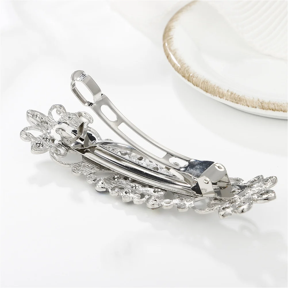 

Rhinestone Flower Hair Barrette Elegant Hairpin for Women Party Wedding Birthday Hair Accessory Women Hairpin Headdress