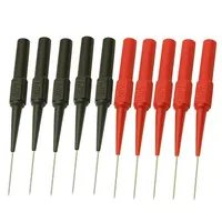 10pcs Insulation Piercing Needle Non-destructive Multimeter Test Probes Measuring Device Red/Black 30V For Banana Plug