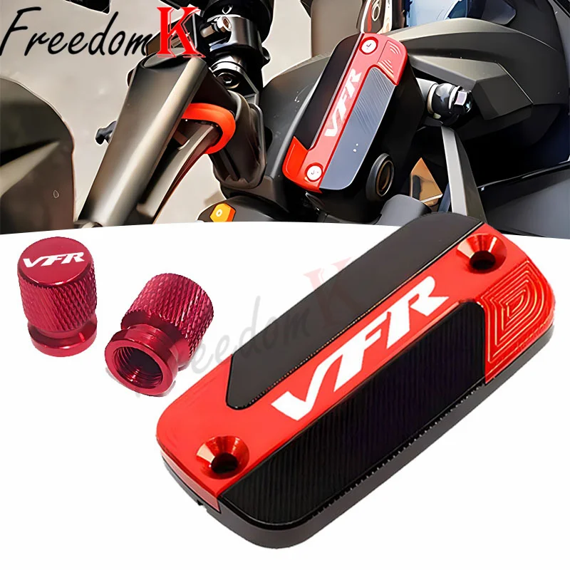 

Motorcycle CNC Front Brake Fluid Reservoir Oil Cup Cap Master Cylinder Cover Fit For VFR 800 VFR800 VFR800X VFR800F Crosstoure