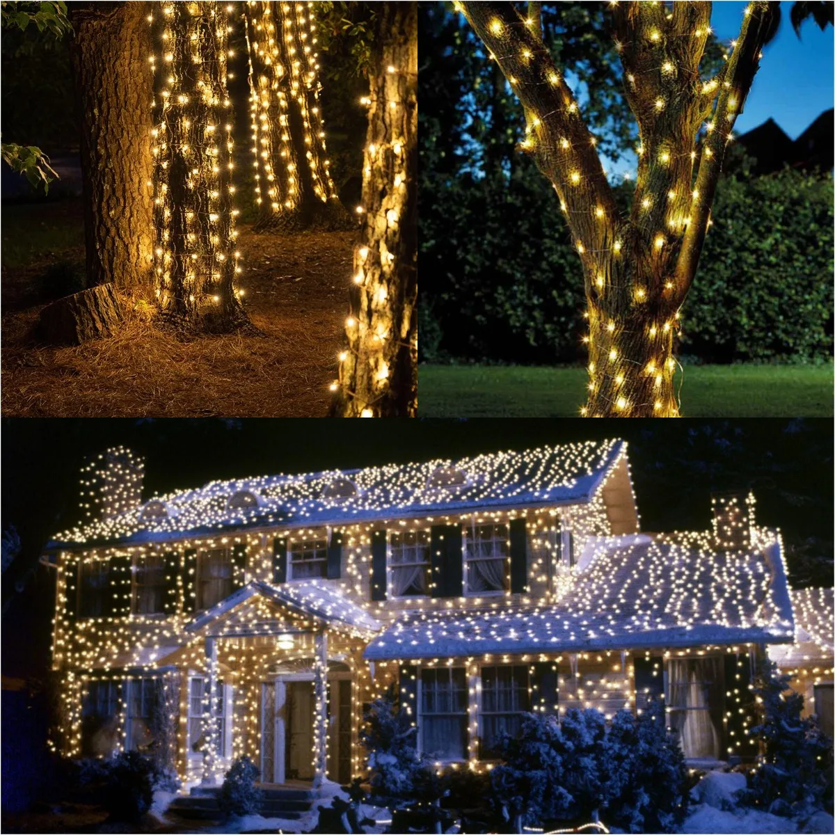 Guirnalda de luces de hadas navideñas, alambre plateado, decoración impermeable, Mini iluminación LED para vacaciones, Halloween, Año Nuevo, Ramadán