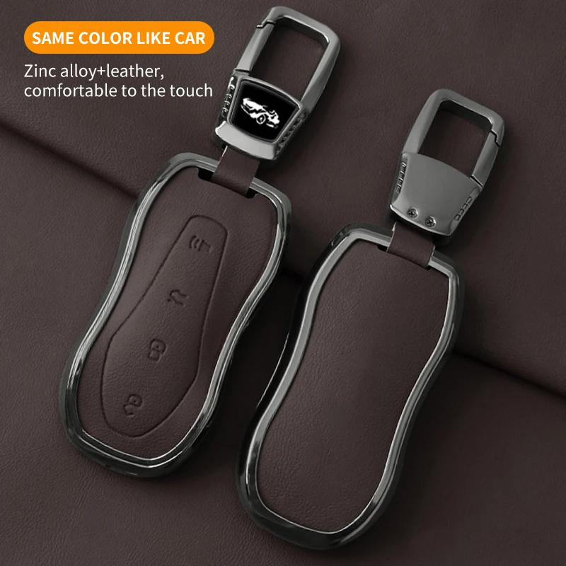 

Metal Car Key Case Cover Protector Shell Fob for Geely Xingyue L Emgrand S Xingrui Binyue Haoyue Binrui Car Interior Accessories