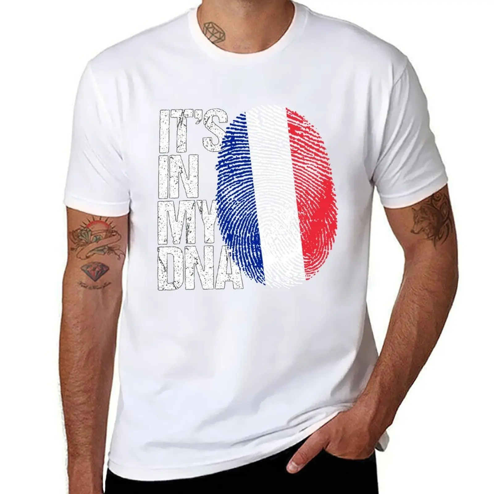 

France Its In My DNA - Gift For French From France , dna gift womens mens funny gifts roots flag proud pride T-Shirt