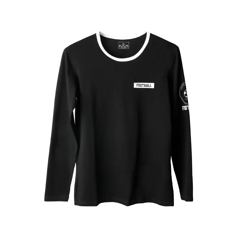 Men's cotton autumn winter single autumn coat thin warm top slim round neck base shirt men's long sleeves