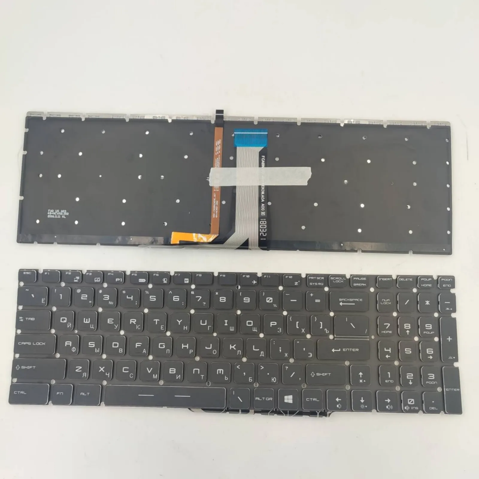 US RU Layout for MSI GE72 GF75 PX60 MS-16J1 16J2 16J3 16J4 16J5 16J9 16JB laptop keyboard