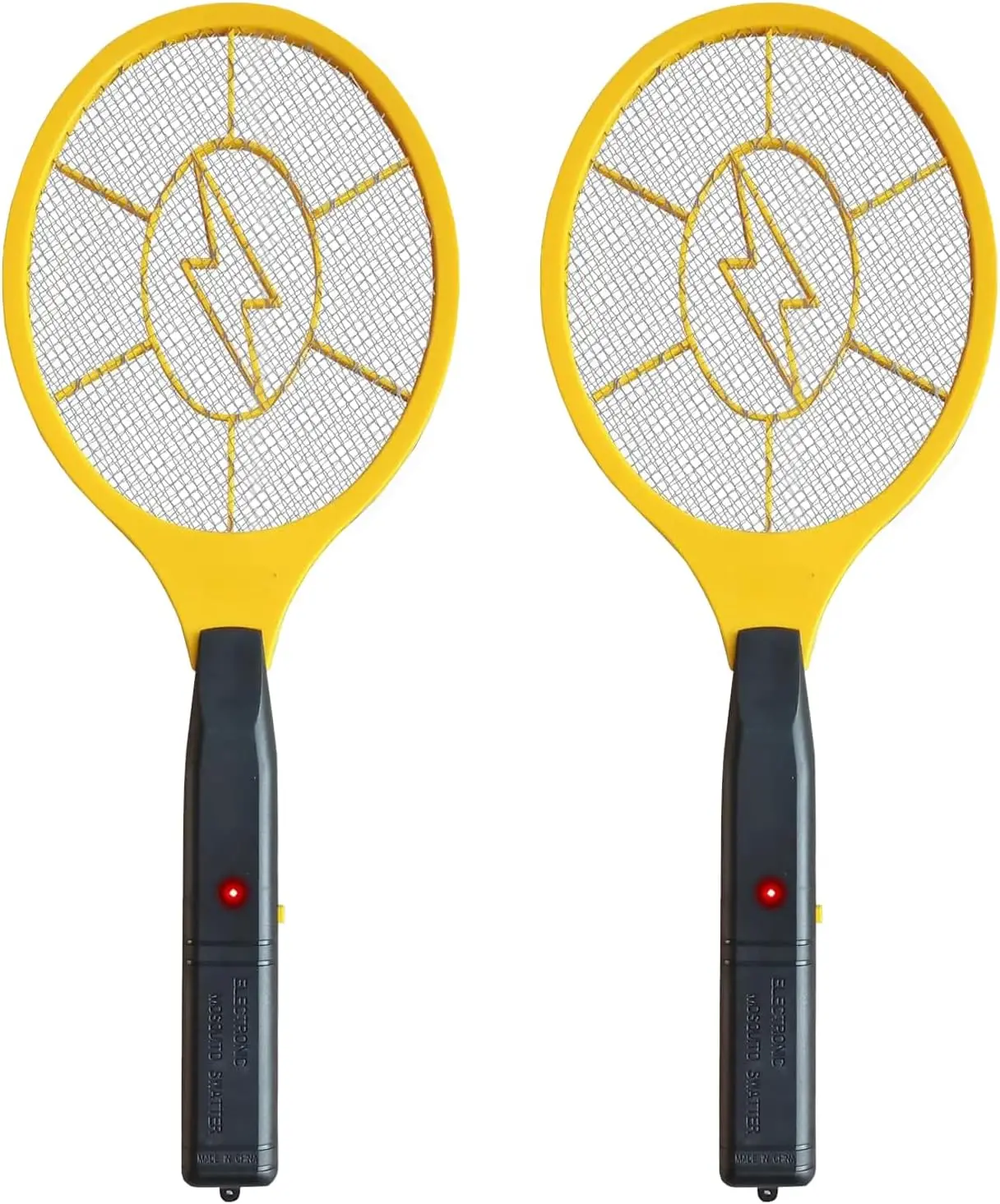 

2 Pack Electric Fly Swatter, Handheld Bug Zapper for Indoor & Outdoor Use, Battery Powered Mosquito Racket