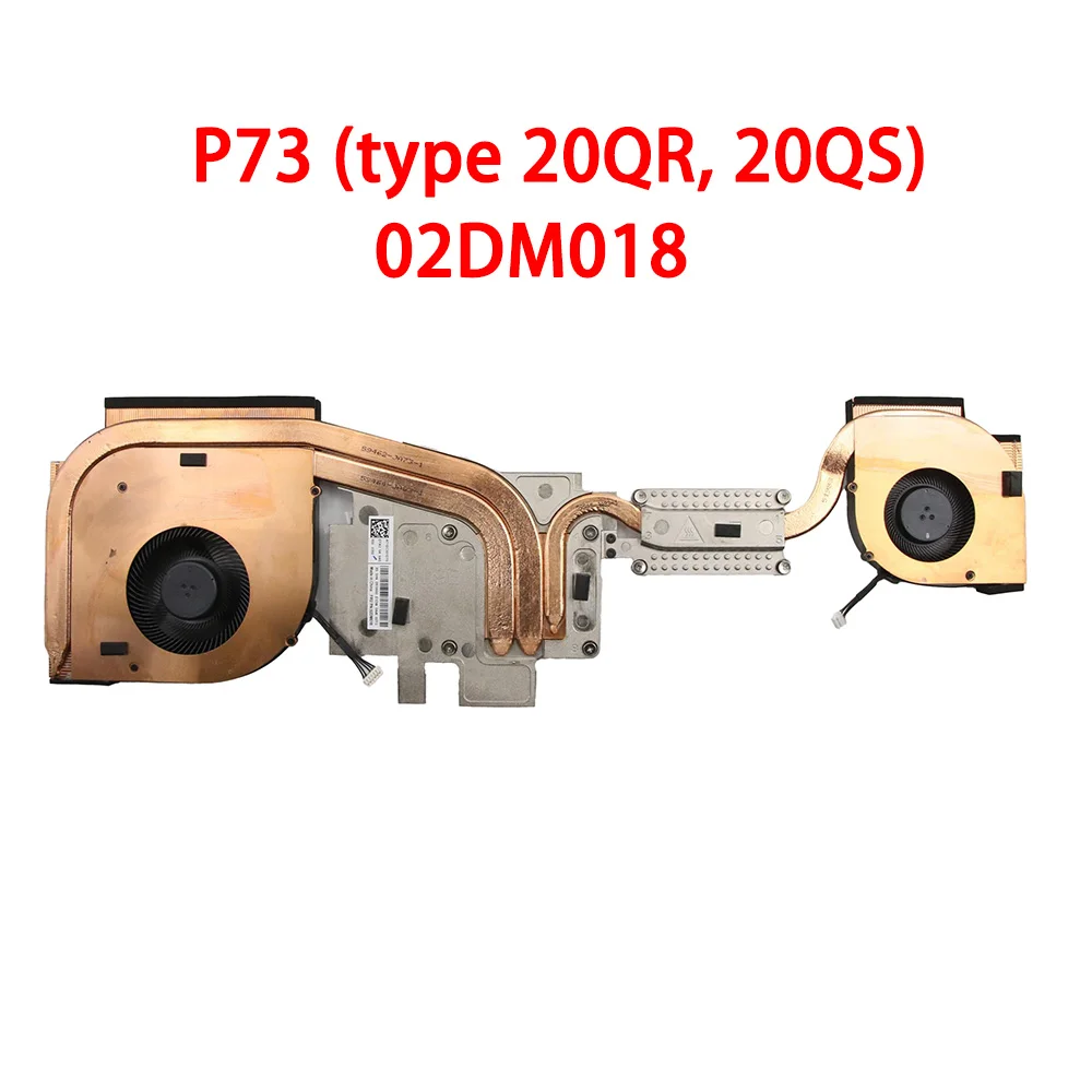

Laptop CPU FAN&Heatsink For Lenovo For ThinkPad P73 (type 20QR, 20QS) 02DM018 Thermal Module CR2 N19E New