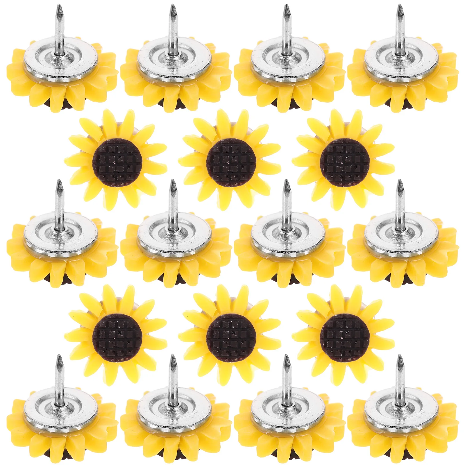 40 قطعة دبابيس ضغط عباد الشمس من الراتنج المعدني ملحقات لوحة الفلين اللطيفة ديكورات مكتبية متينة صور السفر