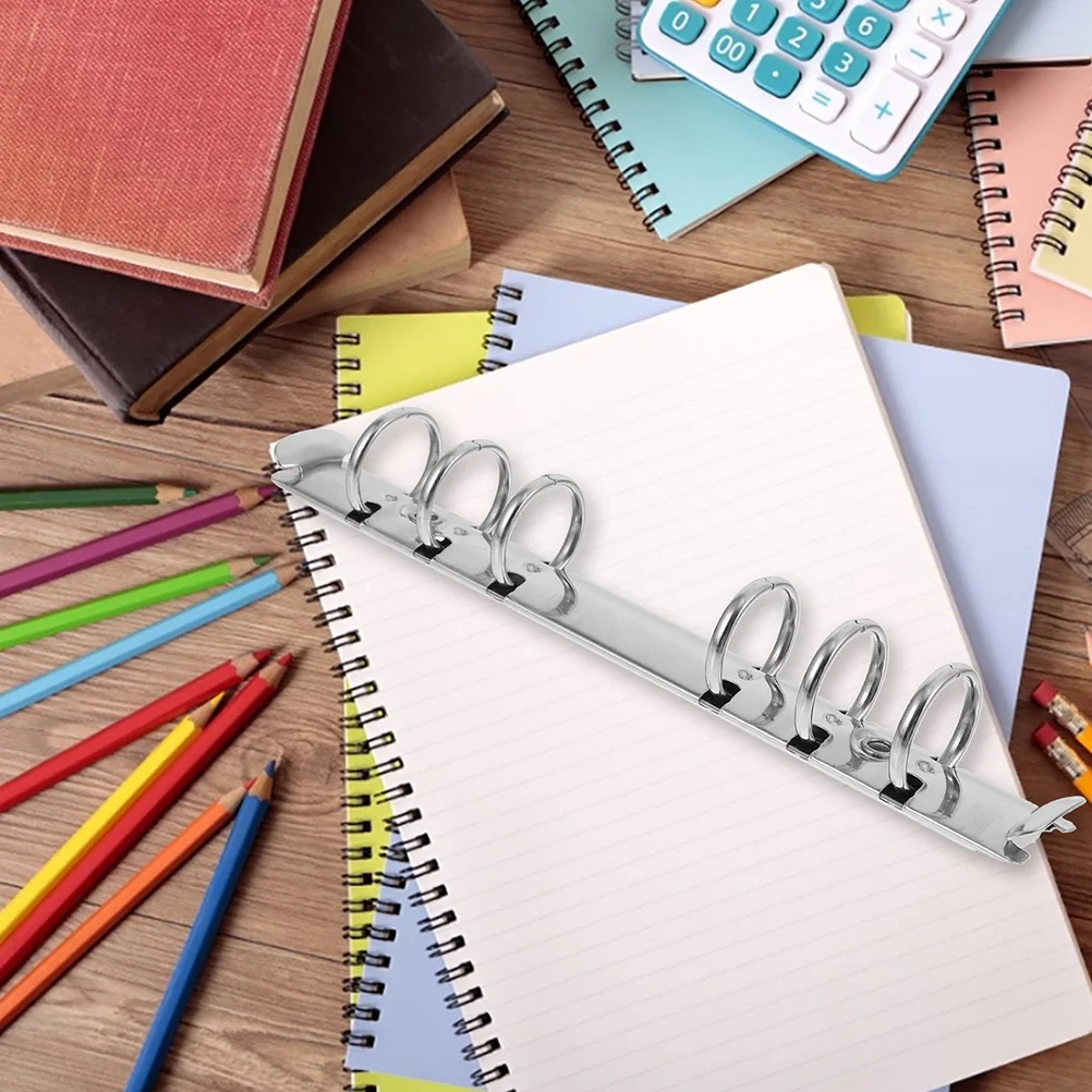 Binder Mechanism Replacement Notebook Ring Clip Segmented Loose Leaf 6 File Holder Spine Bar Binders