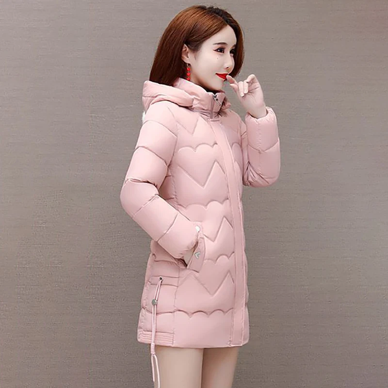 Cotton-padded Womens Long Section 2023 Winter New Korean Version Of Slim Down Cotton-padded  Fashion Warm Thick Coat Women