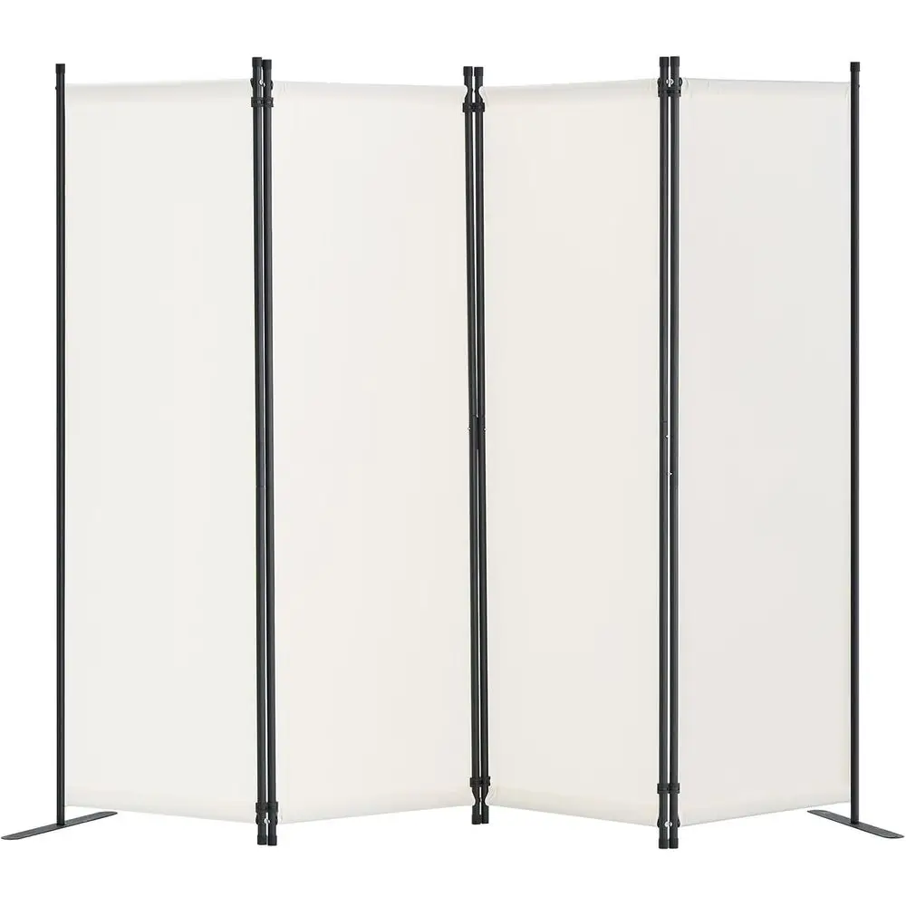 

Четырехпанельный белый тканевый экран-перегородка для дома, офиса, спальни, столовой и кабинета - отдельно стоящий