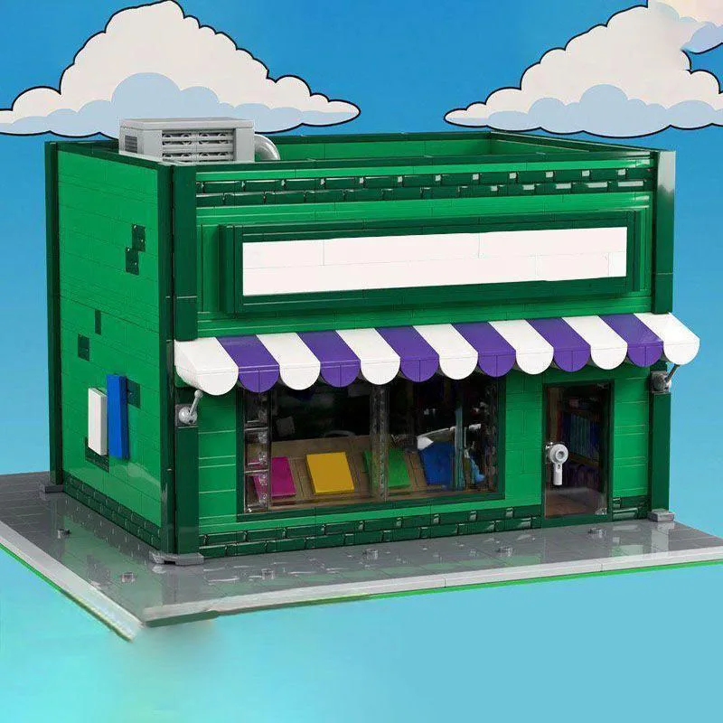 

1229PCS The Simpsonsses The Android's Dungeon Baseball Card Shop Modular Building Model MOC DIY Building Block Birthday Toy Gift
