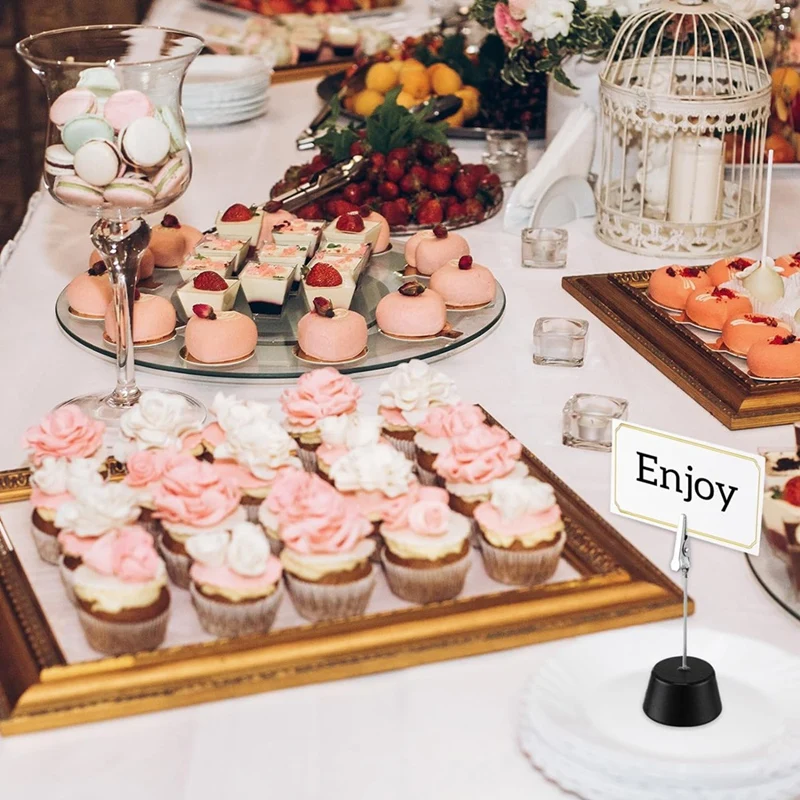 حامل بطاقة مكان مع مشبك ، صورة ، مشابك مذكرات ، قاعدة خشبية ، حامل رقم الطاولة ، قائمة طعام ، ديكور حفل زفاف ، 24: من